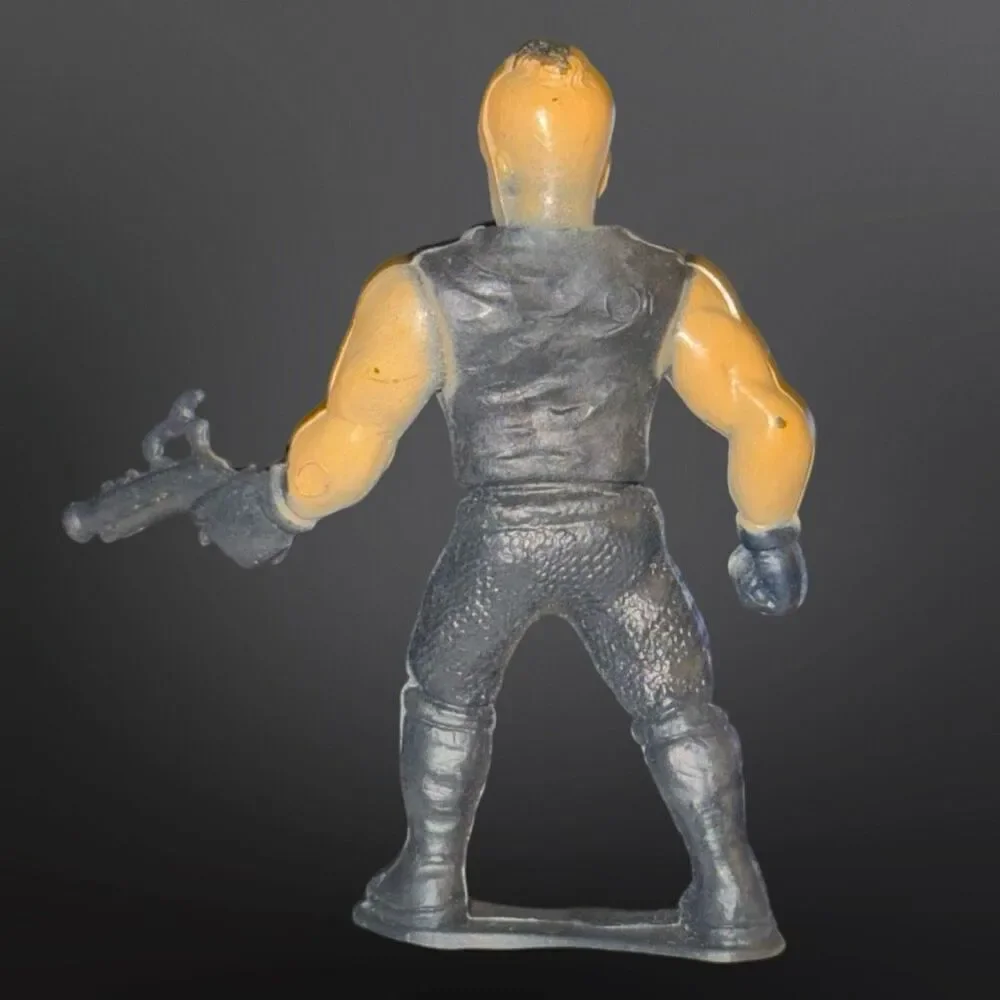 Vintage Cake Topper Action Figure Punk Villain With Gun B20